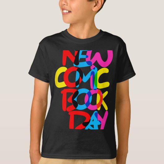 Nieuwe stripboekdag (overlap) t-shirt (Voorkant)