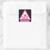 Nieuwe Student Driver Waarschuwingsbord Roze Vierkante Sticker (Tas)