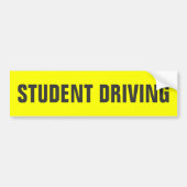 nieuwe studentenchauffeur gele bumpersticker (Voorkant)