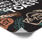 Nieuwe Studie in Toast Bread Quote Poster (Hoek)