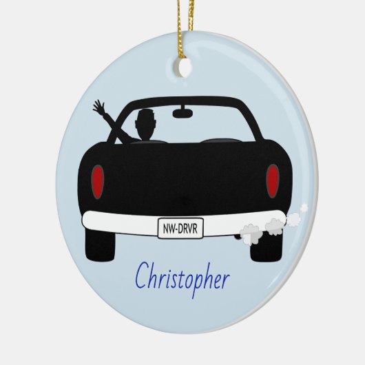 Nieuwe stuurprogrammaman op maat keramisch ornament (Links)