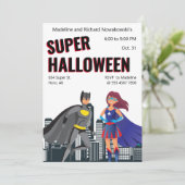 Nieuwe superheld Kinder Halloween Party Cute Value Kaart (Staand voorkant)