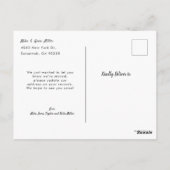 Nieuwe Sweet Home Typography Bewegende Aankondigin Briefkaart (Achterkant)