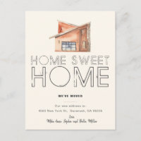 Nieuwe Sweet Home Typography Bewegende Aankondigin