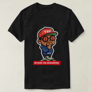 Nieuwe T.R.K Cartoon Karakter Staan Op Zakelijke T T-shirt