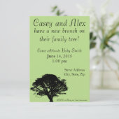 Nieuwe tak op de stamboom Baby shower Uitnodigen Kaart (Staand voorkant)