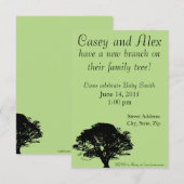 Nieuwe tak op de stamboom Baby shower Uitnodigen Kaart (Voorkant / Achterkant)