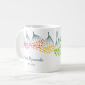 Nieuwe Tante Abstract Regenboog Bloemen Gepersonal Koffiemok (Voorkant links)