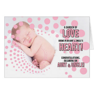 Nieuwe tante en oom gefeliciteerd met een nichtroz