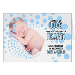 Nieuwe tante en oom gefeliciteerd met Nephew Blue