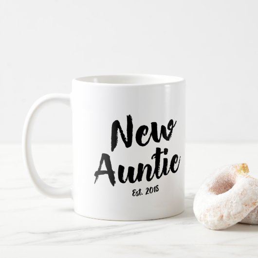 Nieuwe tante Est. 2018, Toekomstige Mok Tante Gift (Met donut)