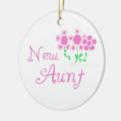 Nieuwe Tante Roze Bloemen T-shirts en geschenken Keramisch Ornament (Links)