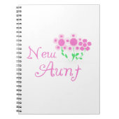 Nieuwe Tante Roze Bloemen T-shirts en geschenken Notitieboek (Voorkant)
