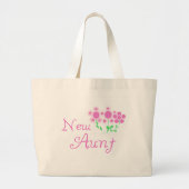 Nieuwe Tante Roze Bloemen Tshirts en Geschenken Grote Tote Bag (Voorkant)