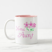 Nieuwe Tante Roze Bloemen Tshirts en Geschenken Tweekleurige Koffiemok (Links)