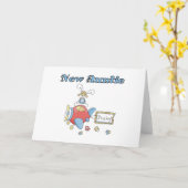 Nieuwe tante - Vliegtuig Tshirts en geschenken Kaart (Gele Bloem)