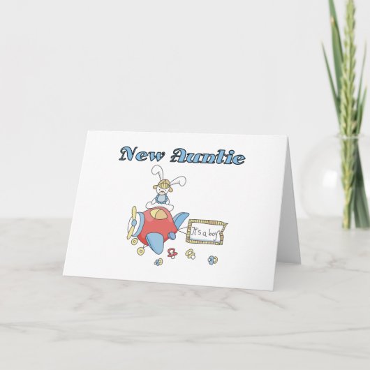 Nieuwe tante - Vliegtuig Tshirts en geschenken Kaart (Voorkant)