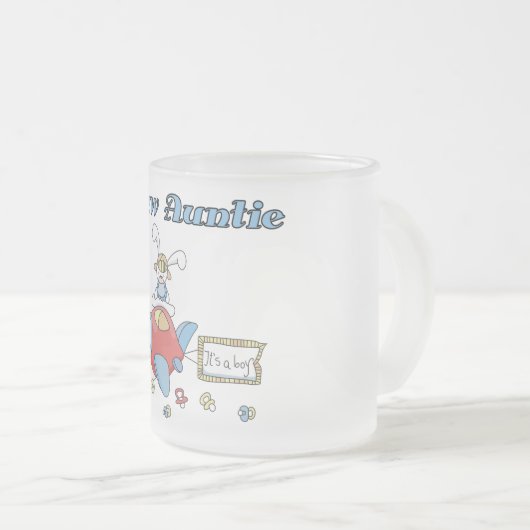 Nieuwe tante - Vliegtuig Tshirts en geschenken Matglas Koffiemok (Voorkant rechts)