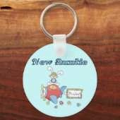 Nieuwe tante - Vliegtuig Tshirts en geschenken Sleutelhanger (Voorkant)