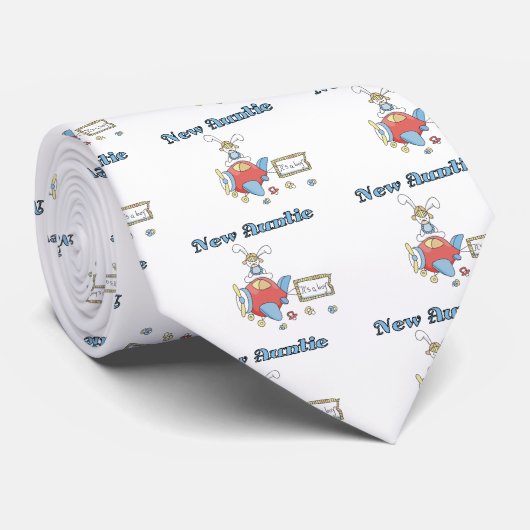Nieuwe tante - Vliegtuig Tshirts en geschenken Stropdas (Opgerold)