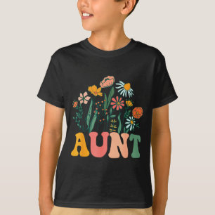 Nieuwe tante Wildflower eerste verjaardag & baby s T-shirt