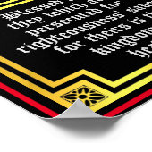 Nieuwe Testament Matthew 5 10 Beatitudes citaat Poster (Hoek)