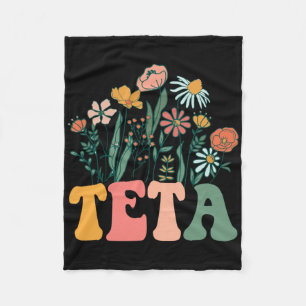 Nieuwe Teta Wildflower Eerste Verjaardag & Baby Sh Fleece Deken