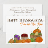 Nieuwe Thanksgiving voor kennisgeving thuis Feestdagenkaart (Voorkant / Achterkant)