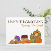 Nieuwe Thanksgiving voor kennisgeving thuis Feestdagenkaart (Staand voorkant)