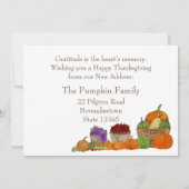 Nieuwe Thanksgiving voor kennisgeving thuis Feestdagenkaart (Achterkant)