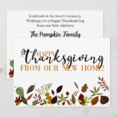 Nieuwe Thanksgiving voor kennisgeving thuis Feestdagenkaart (Voorkant / Achterkant)