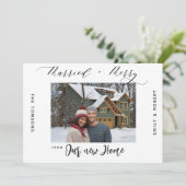 Nieuwe Thuis Blij Huwelijk Vakantie Verhuisbericht Feestdagenkaart (Staand voorkant)