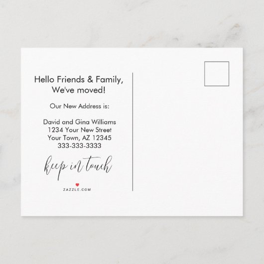 Nieuwe Thuis Elegant Botanical We hebben ons verpl Aankondigingskaart (Achterkant)