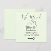 Nieuwe thuis en sleutel verhuisbericht aankondiging (Voorkant / Achterkant)