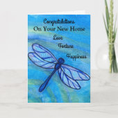 Nieuwe Thuis Liefde Geluk Geluksbrenger Libel Kaart (Voorkant)