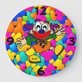 Nieuwe thuis muur kamer klok kleurrijke clown kind