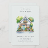 Nieuwe thuis Nieuw huis Woonkaarten Feestdagenkaart (Voorkant / Achterkant)