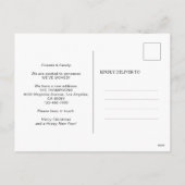 Nieuwe thuis voor de feestdagen Blauwe deur kerstk (Achterkant)