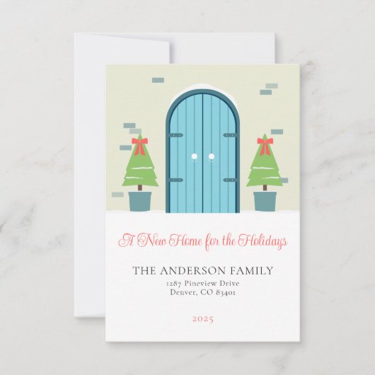 Nieuwe thuis voor de feestdagen Kerstkaart Kaart (Voorkant)