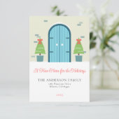 Nieuwe thuis voor de feestdagen Kerstkaart Kaart (Staand voorkant)