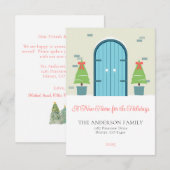 Nieuwe thuis voor de feestdagen Kerstkaart Kaart (Voorkant / Achterkant)