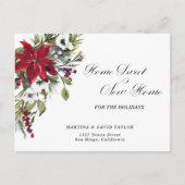 Nieuwe thuis voor de feestdagen Kerstmededeling Briefkaart (Voorkant)