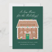 Nieuwe thuis voor de feestdagen Peperkoekhuis Feestdagenkaart (Voorkant)