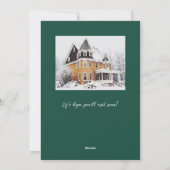 Nieuwe thuis voor de feestdagen Peperkoekhuis Feestdagenkaart (Achterkant)