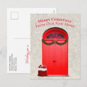 Nieuwe thuis voor de feestdagen Rode deuren sjablo (Voorkant / Achterkant)