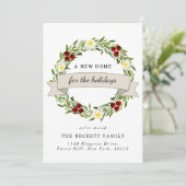 Nieuwe thuis voor de feestdagen | Verhuisbericht Feestdagenkaart (Staand voorkant)