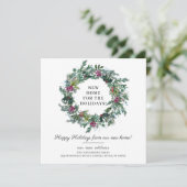 Nieuwe Thuis voor de Feestdagen Verhuisbericht Kaart (Staand voorkant)