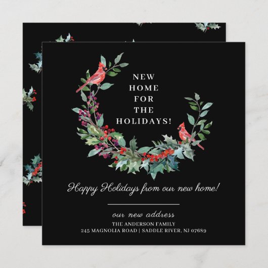 Nieuwe Thuis voor de Feestdagen Verhuisbericht Kaart (Voorkant / Achterkant)