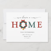 Nieuwe thuis voor de kerst verhuizing aankondiging (Voorkant)