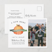 Nieuwe Thuis We Zijn Verhuisd Pompoen Foto Vakanti Aankondigingskaart (Voorkant / Achterkant)